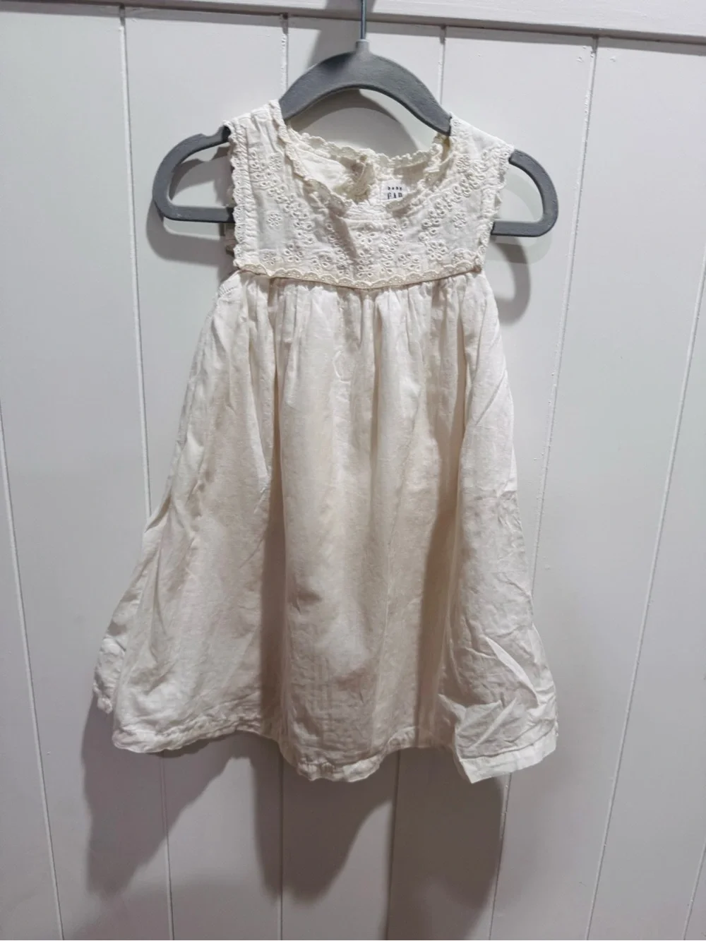 GAP Lace Yoke Cream Girls Casual Sundress